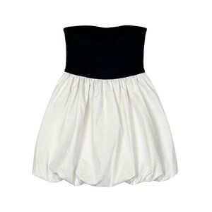 a new day Black and White ballon old money minimalist casual minidress size L